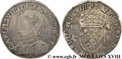 CHARLES IX Demi-teston, 2e type 1564 (MDLXIIII) La Rochelle