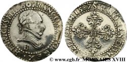 HENRI III Demi-franc au col plat 1587 Rouen