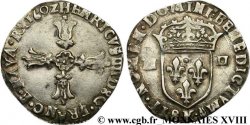 HENRY IV Quart d écu, croix feuillue de face 1602 Bordeaux