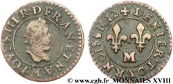LOUIS XIII LE JUSTE Denier tournois, 1er buste enfantin au col fraisé 1612 Toulouse