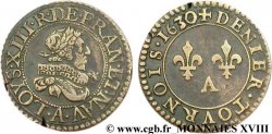 LOUIS XIII Denier tournois, type 5 1630/29 Paris, Moulin du Louvre