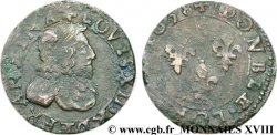 LOUIS XIII Double lorrain au buste vieilli, type 12 1638 Stenay