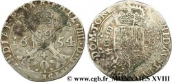 PAYS-BAS ESPAGNOLS - TOURNAISIS - PHILIPPE IV Demi-patagon 1654 Tournai