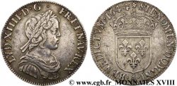 LOUIS XIV LE GRAND OU LE ROI SOLEIL Quart d écu à la mèche courte 1644 Paris, Monnaie de Matignon