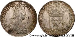 LOUIS XIV THE SUN KING Écu à la mèche longue 1652 Paris