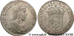 LOUIS XIV THE SUN KING Demi-écu à la mèche longue 1652 Dijon