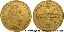 LOUIS XIV LE GRAND OU LE ROI SOLEIL Louis d’or aux huit L et aux insignes 1701  Paris TTB+