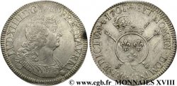 LOUIS XIV LE GRAND OU LE ROI SOLEIL Écu aux insignes 1701 Paris TTB