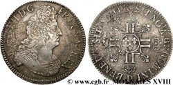 LOUIS XIV LE GRAND OU LE ROI SOLEIL Écu aux huit L, 2e type 1704 Dijon TB+