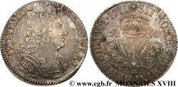 LOUIS XIV LE GRAND OU LE ROI SOLEIL Écu aux trois couronnes 1711 Bourges