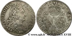 LOUIS XIV LE GRAND OU LE ROI SOLEIL Demi-écu aux trois couronnes 1710 Paris TTB