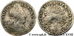 LOUIS XIV THE SUN KING Dixième d écu aux trois couronnes 1711 Bordeaux