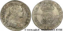 LOUIS XV THE BELOVED Écu de Navarre 1718 Amiens