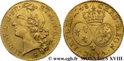 LOUIS XV DIT LE BIEN AIMÉ Louis d’or aux écus ovales, tête ceinte d’un bandeau 1748 Lille