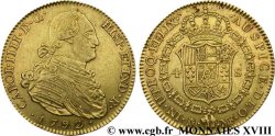 ESPAÑA - REINO DE ESPAÑA - CARLOS IV 4 escudos en or 1792 Madrid MBC