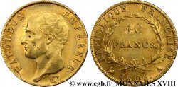 40 francs or Napoléon tête nue, calendrier grégorien 1806 Paris F.538/1