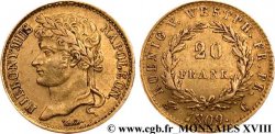 GERMANY - KINGDOM OF WESTPHALIA - JÉRÔME NAPOLÉON 20 frank or 1809 Cassel