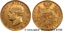 40 lires en or, 2e type, tranche en creux 1810 Milan VG.1345