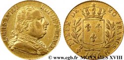 20 francs or Louis XVIII, buste habillé 1815 Londres F.518/1