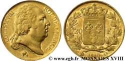 20 francs or Louis XVIII, tête nue 1819 Perpignan F.519/16 TTB