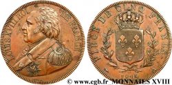 Essai de 5 Francs de Droz, 2e type en cuivre 1815 Paris VG.2445