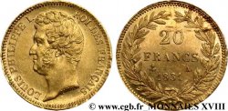 20 francs or Louis-Philippe, Tiolier, tranche inscrite en creux 1831 Paris F.524/2