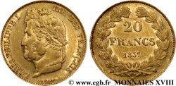 20 francs Louis-Philippe, Domard 1837 Lille F.527/17 TTB