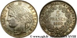 5 francs Cérès Deuxième république 1850 Paris F.327/4 SUP