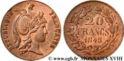 Concours de 20 francs, essai d’Alard 1848 Paris VG.3041