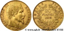 20 francs or Napoléon III, tête nue 1859 Strasbourg F.531/16