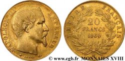 20 francs or Napoléon III, tête nue 1860 Strasbourg F.531/20