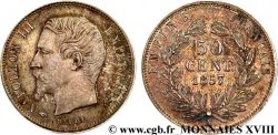 50 centimes Napoléon III, tête nue 1857 Paris F.187/8