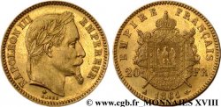 20 francs or Napoléon III, tête laurée 1861 Paris F.532/1