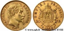 20 francs or Napoléon III, tête laurée 1862 Paris F.532/3 TTB