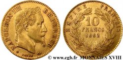10 francs or Napoléon III, tête laurée 1862 Paris F.507A/1 XF