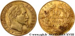 10 francs or Napoléon III, tête laurée 1865 Paris F.507A/9