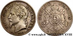 2 francs Napoléon III, tête laurée 1866 Bordeaux F.263/4