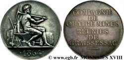 MINES ET FORGES Jeton Ar 34, compagnie des quatre mines de Graissessac 1864