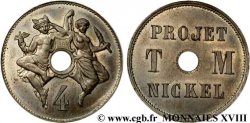 Série de trois essais de 1, 2 et 4 centimes en nickel n.d.  VG.4110-4111-4112 