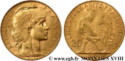 20 francs or Coq, Dieu protège la France 1899 Paris F.534/2