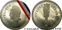 NOUVELLES-HÉBRIDES Piéfort 100 francs argent 1966 Paris