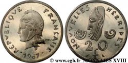 NOUVELLES-HÉBRIDES Piéfort 20 francs argent 1967 Paris
