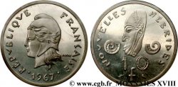 NOUVELLES-HÉBRIDES Piéfort 10 francs argent 1967 Paris