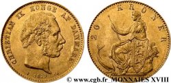 DANIMARCA - REGNO DI DANIMARCA - CRISTIANO IX 20 kroner or 1873 Copenhague