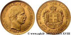 GRÈCE - ROYAUME DE GRÈCE - GEORGES Ier 20 drachmes or 1884 Paris SS