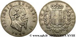 ITALIE - ROYAUME D ITALIE - VICTOR-EMMANUEL II 5 lires 1866 Naples