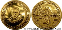 CINQUIÈME RÉPUBLIQUE Quatre médailles or, Neil Armstrong, premier homme sur la Lune n.d. Monnaie de Paris