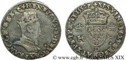 HENRI II Demi-teston à la tête couronnée 1552 Lyon