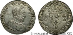 HENRY II Teston à la tête nue, 1er type 1556 Rouen