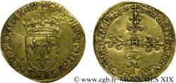 CHARLES IX Écu d or au soleil, 1er type 1564 (MDLXIIII) La Rochelle TTB